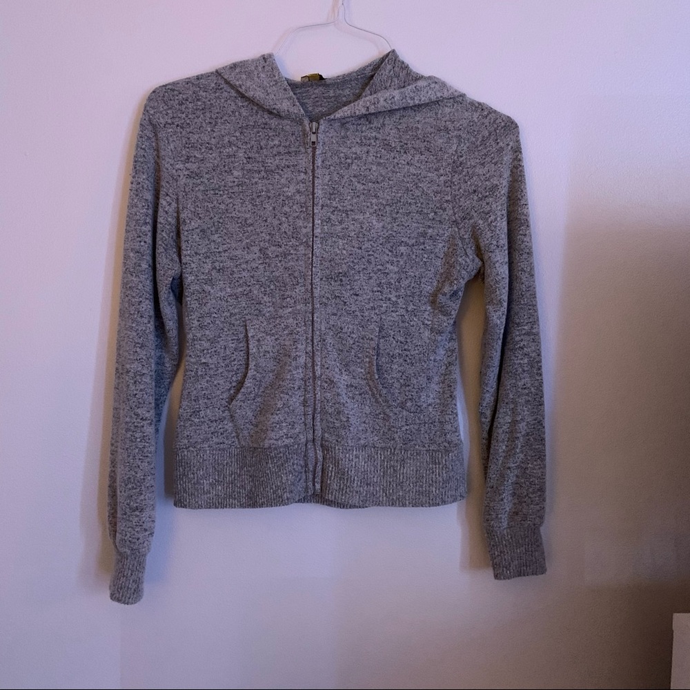 Grey zip up hoodie